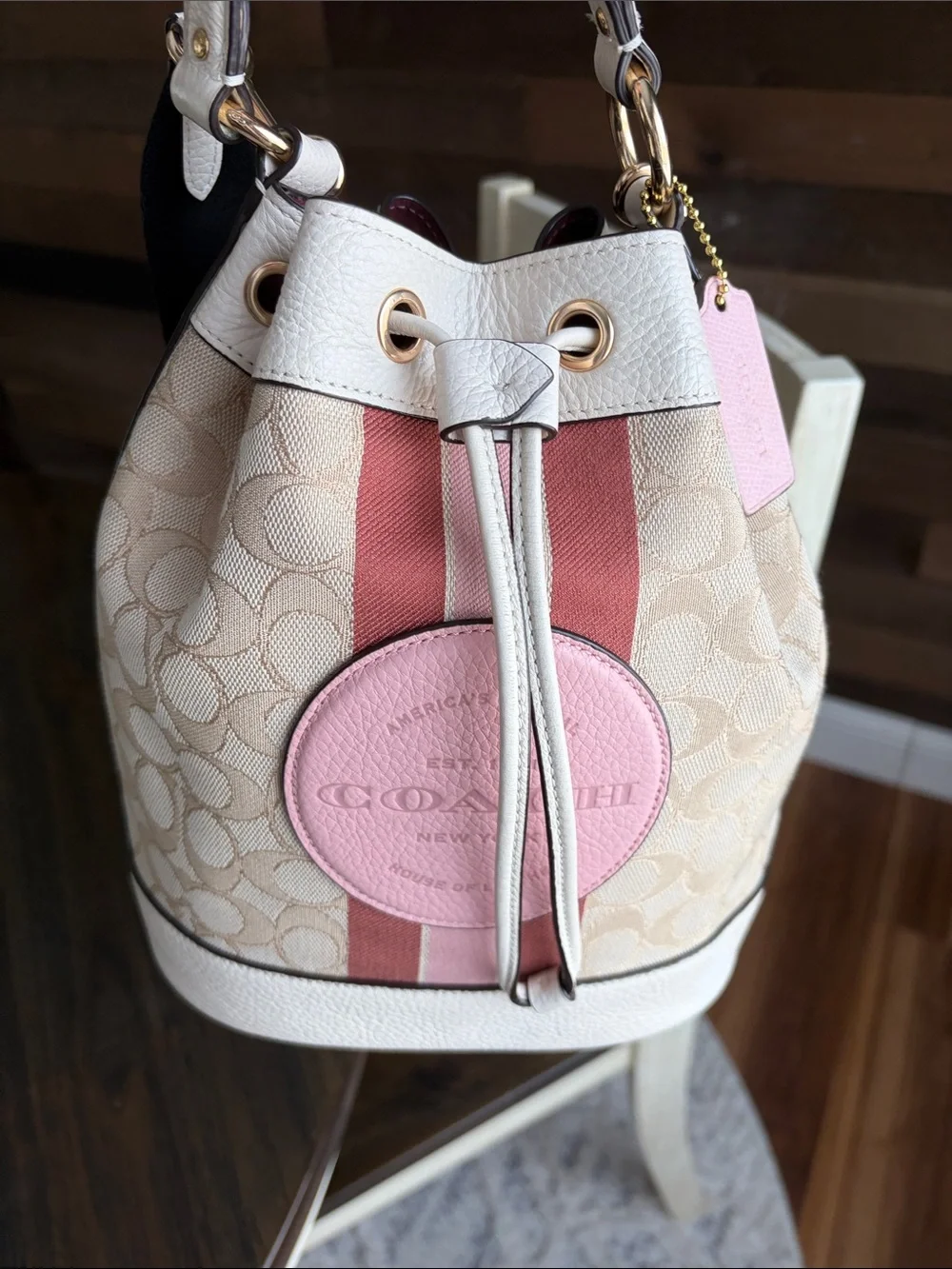 Coach Dempsey Drawstring Bucket Bag - Picture 12 of 13